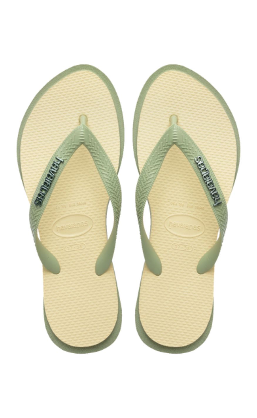 Havaianas Klipklappere - Topp Point Fusion - Smoke Green/Butter
