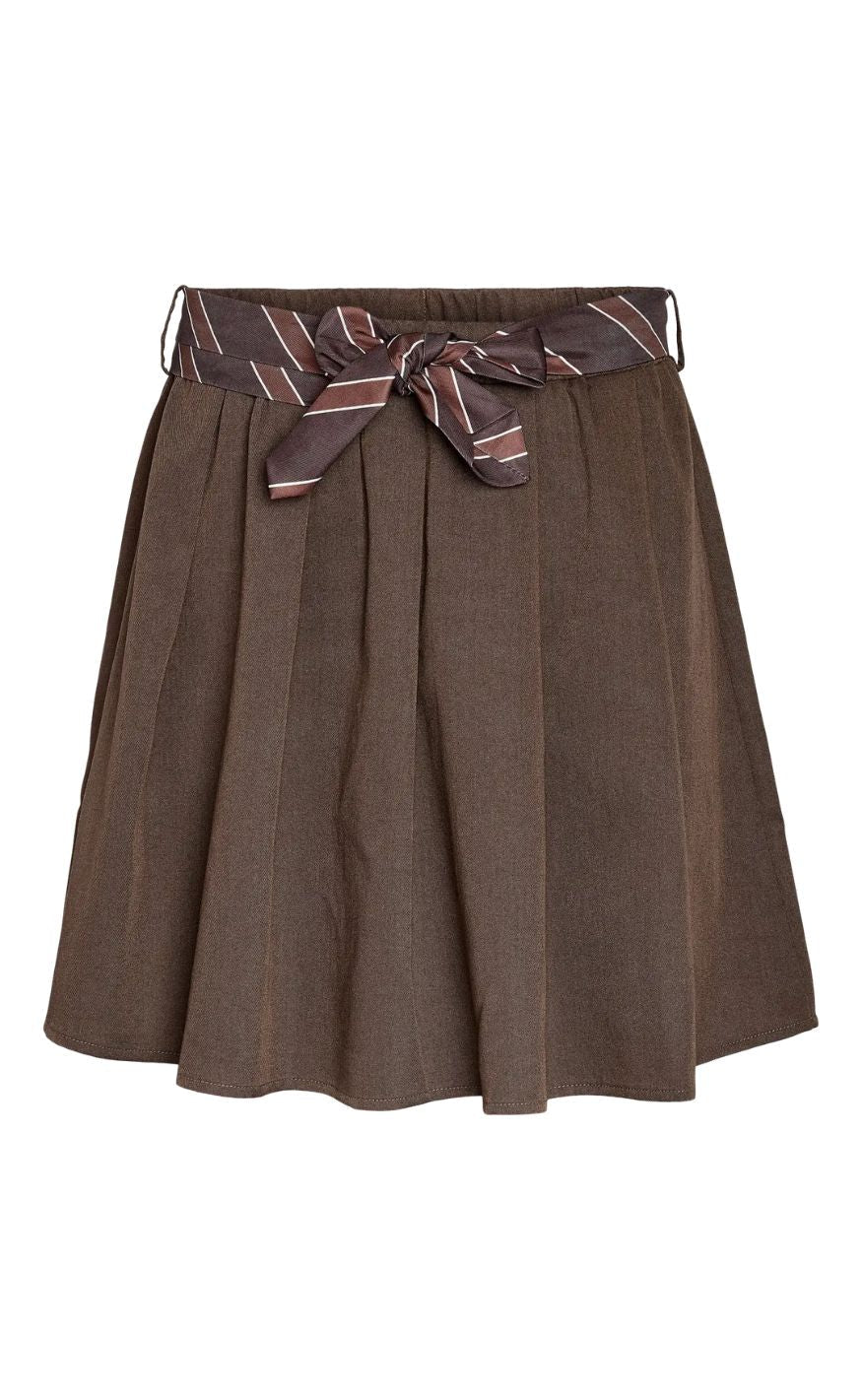 Noisy May Skjørt - Jeanine Mw Tie Detail Short - Brown