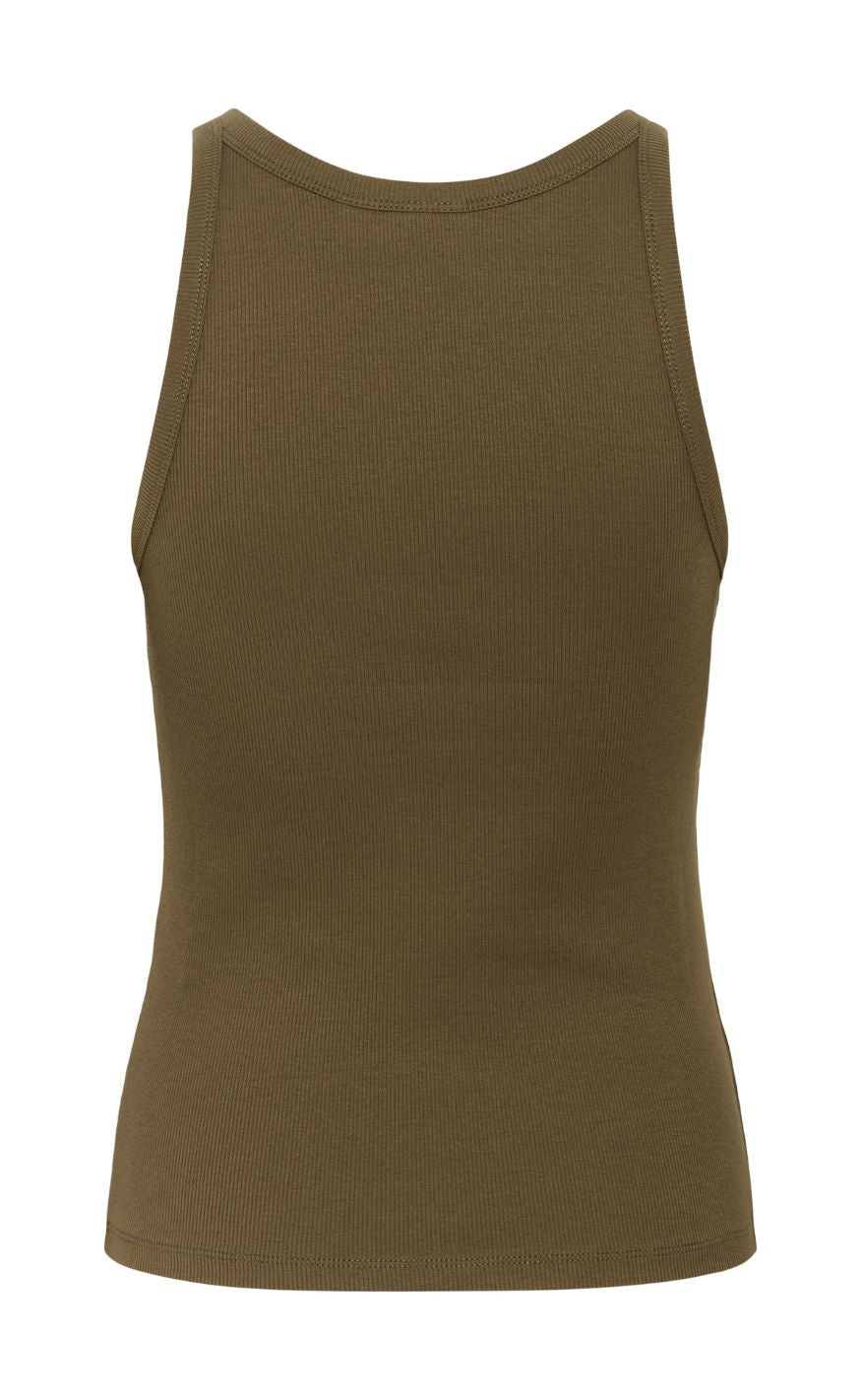 Gestuz Topp - Drew Logo Tank 2.0 - Military Olive