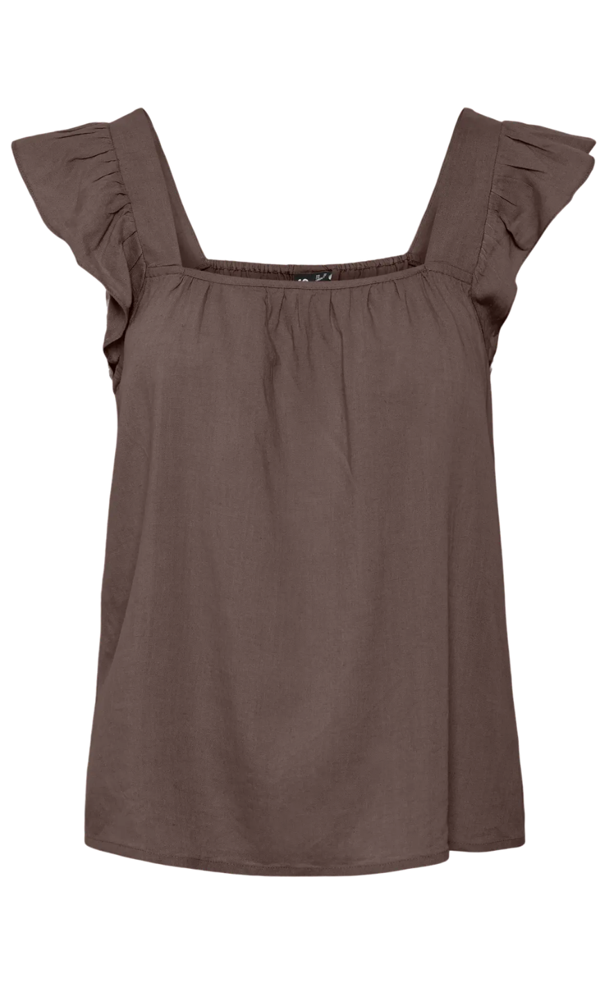 Pieces Topp - Pia - Coffee Quartz