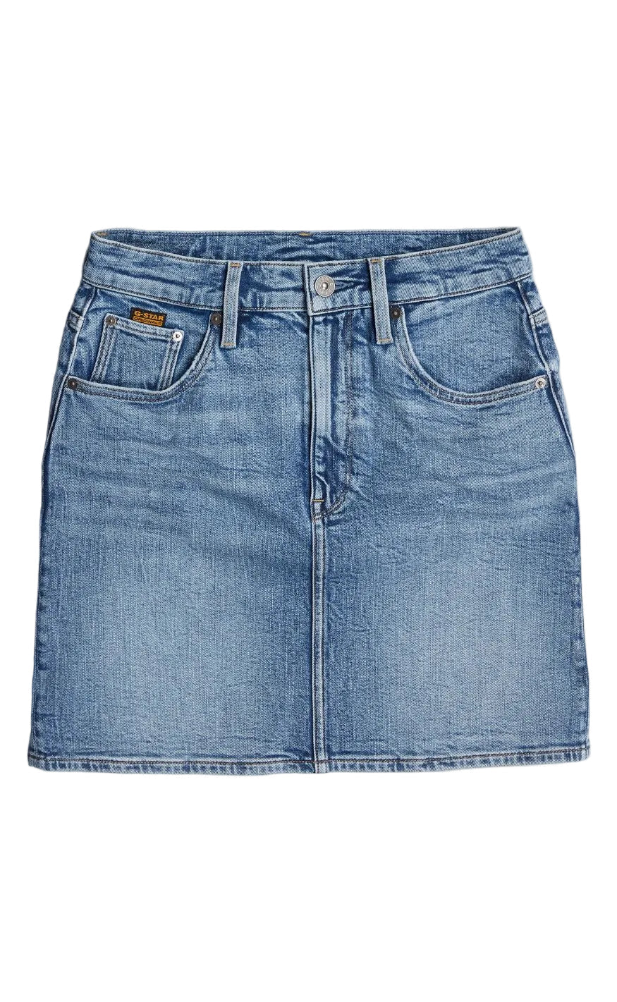 G-STAR Skjørt - Viktoria Short wmn - Faded Sea Point Blue