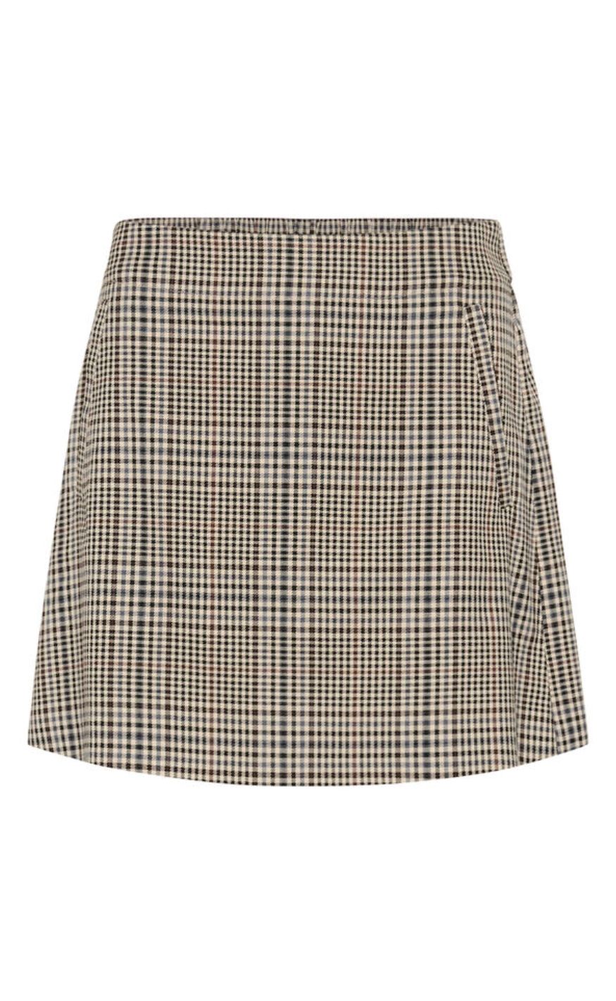 Culture Skjørt - Birsen - Black Check