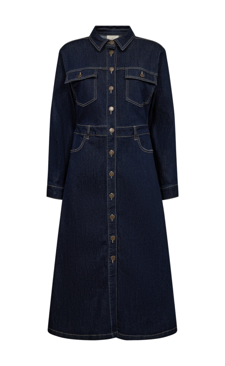 Freequent Kjole - Sara - Dark Blue Denim