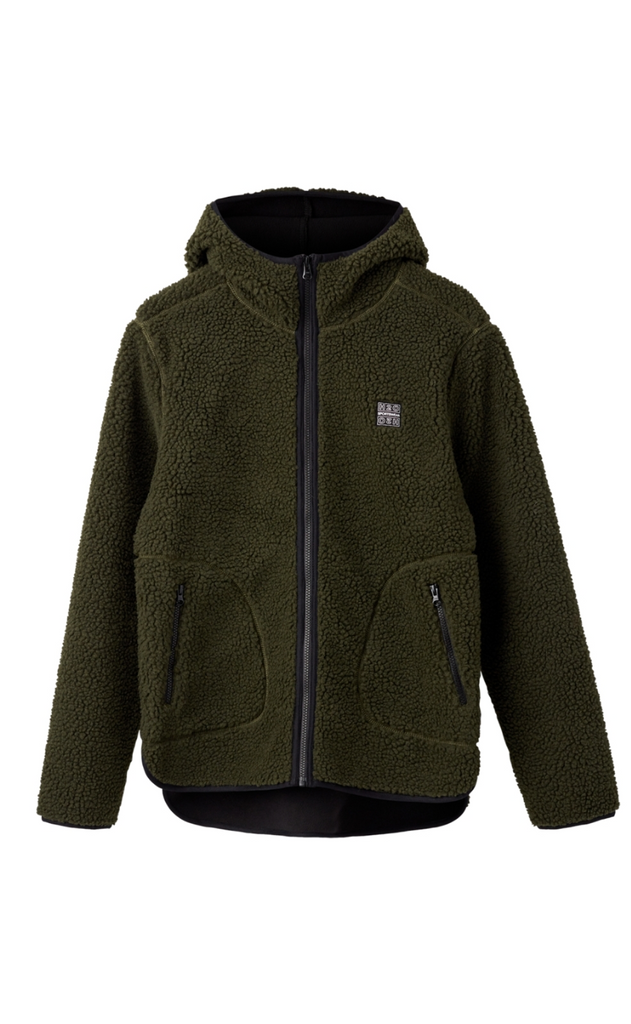 H2O Jakke - Langli Hooded Pile - Army