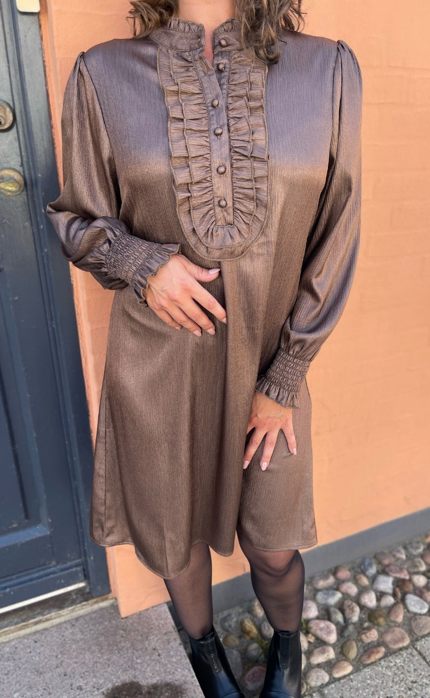 Say INA Copenhagen Kjole - Cami - Brown Metallic
