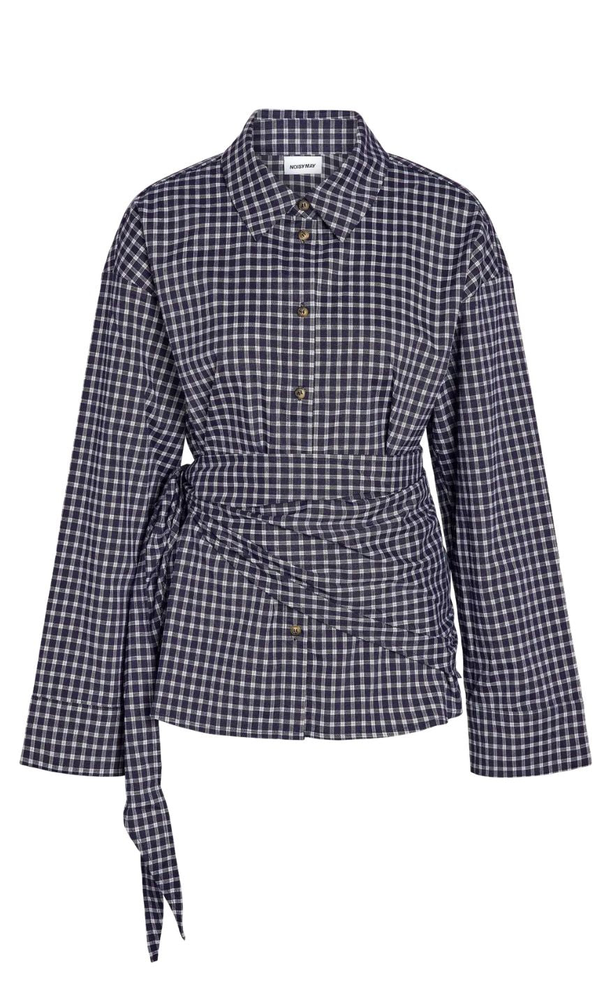 Noisy May Skjorte - Kilah - Navy Blazer/Birch