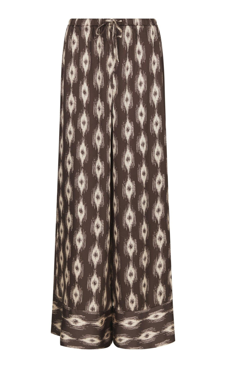 Neo Noir Bukser - Sora Ikat - Dark Brown