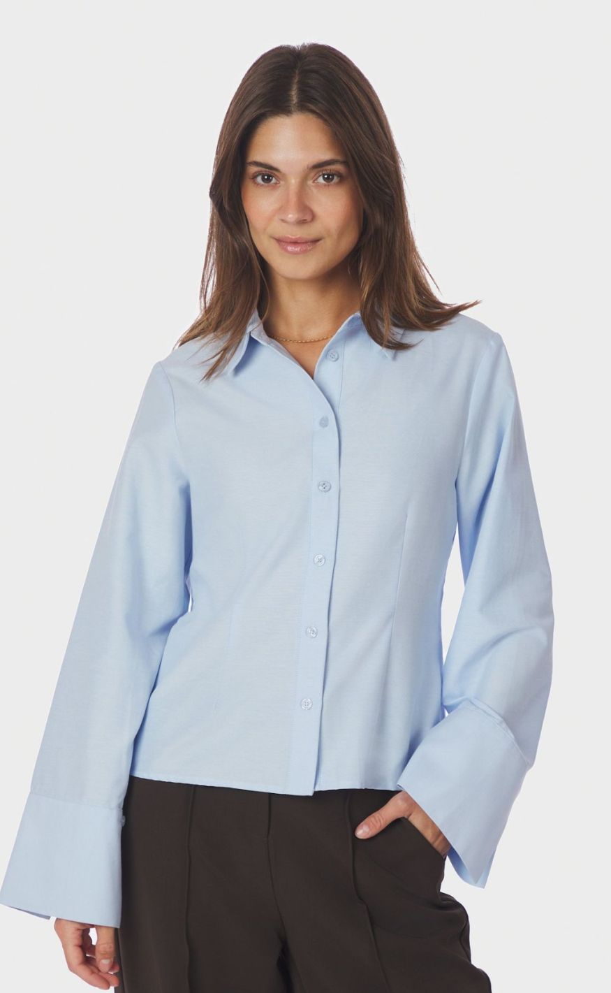 Neo Noir Skjorte - Rosa Oxford - Light Blue