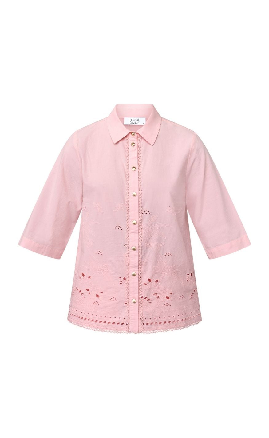 Love & Divine Skjorte - Love1584 - Coral Pink