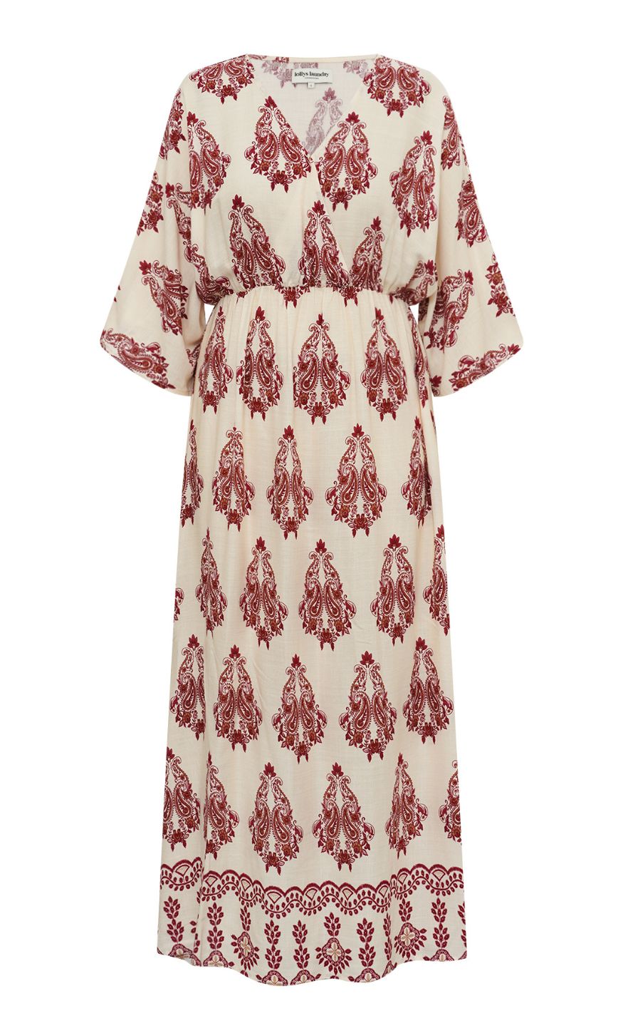 Lollys Laundry Kjole - SavannahLL Maxi 3/4 - Creme