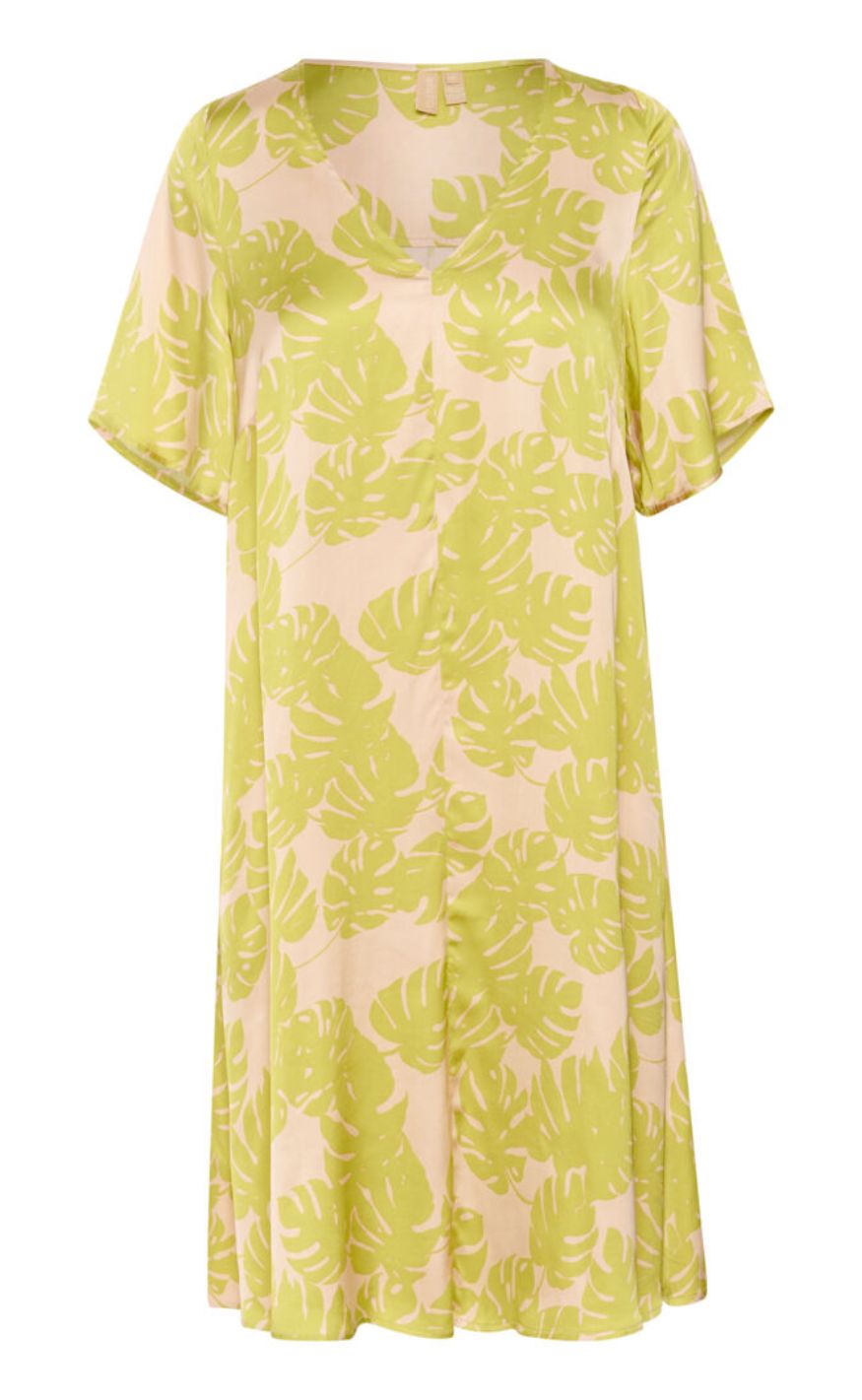 Culture Kjole - Miso Berna Short - Green Palm Leaves