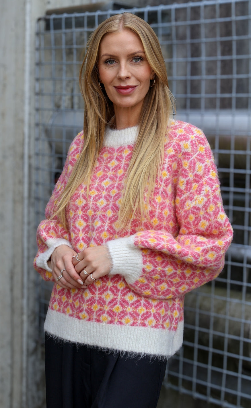 A-View Genser - Stavanger - Off White/Pink