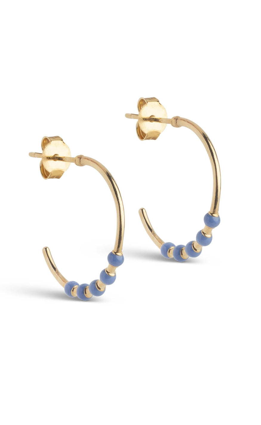 ENAMEL Copenhagen Øreringer - Lola Large Hoops - Cornflower
