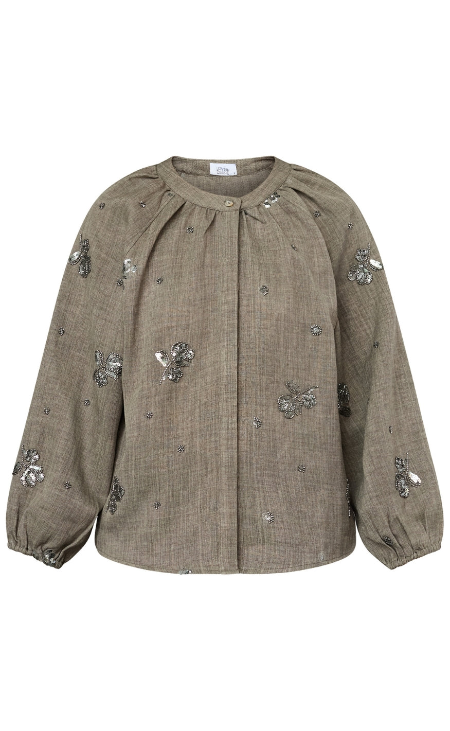 Love & Divine Bluse - Love1642 - Khaki
