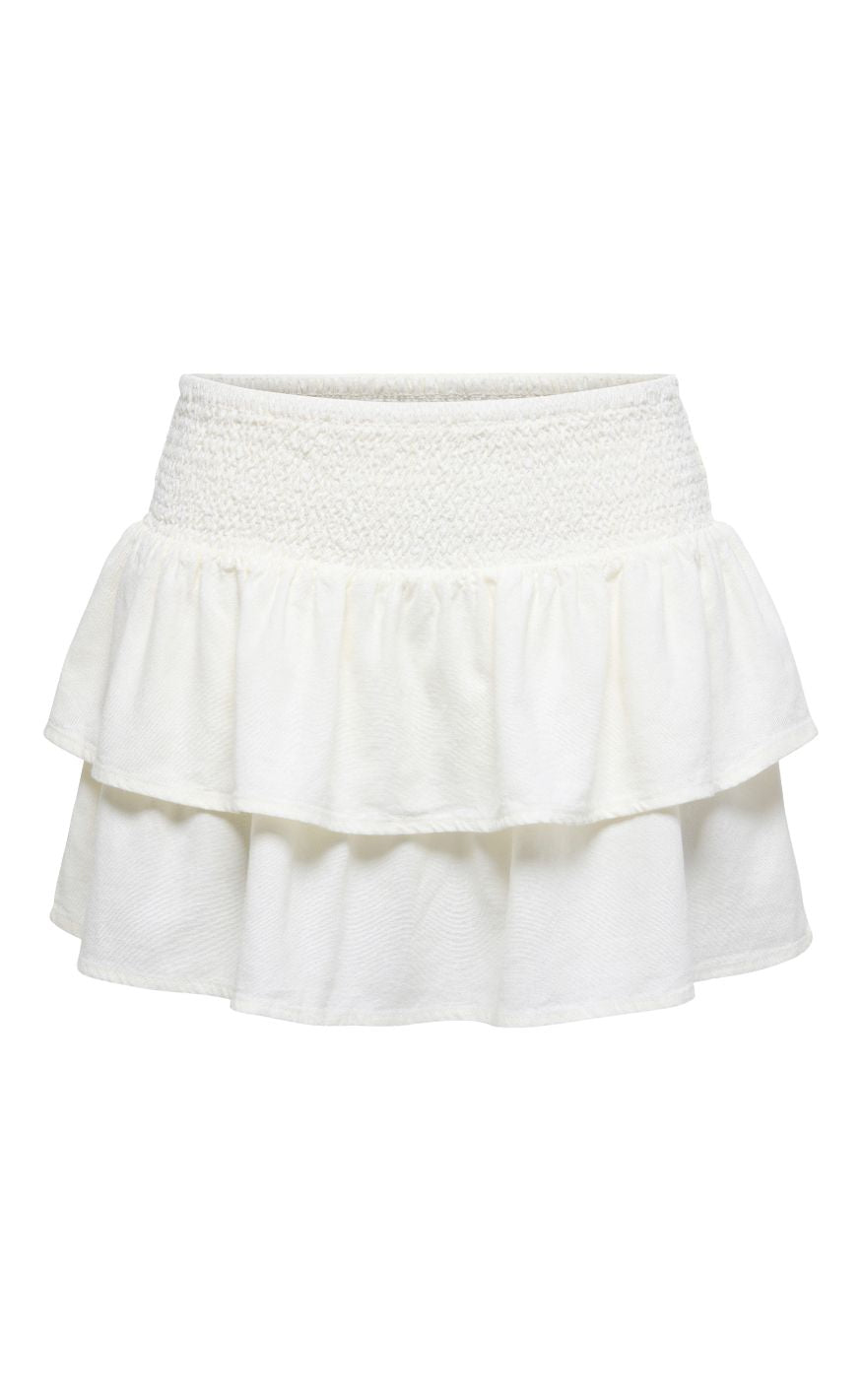 ONLY Skjørt - Goal Linen - Cloud Dancer