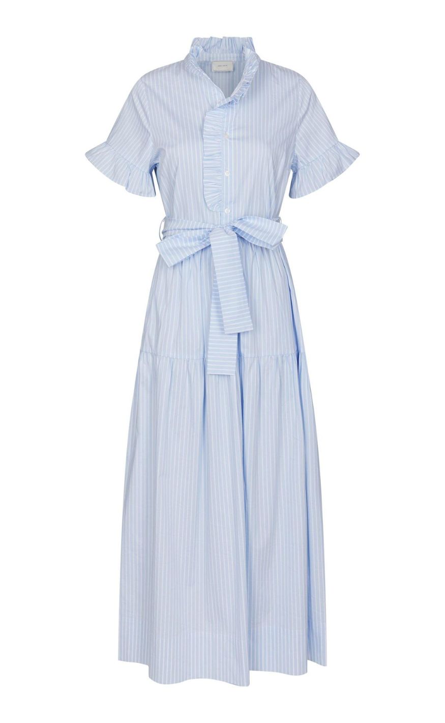 Neo Noir Kjole - Nellie Soft Stripe - Light Blue