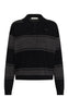 Gestuz Genser - Silda Polo - Black/Raven striped