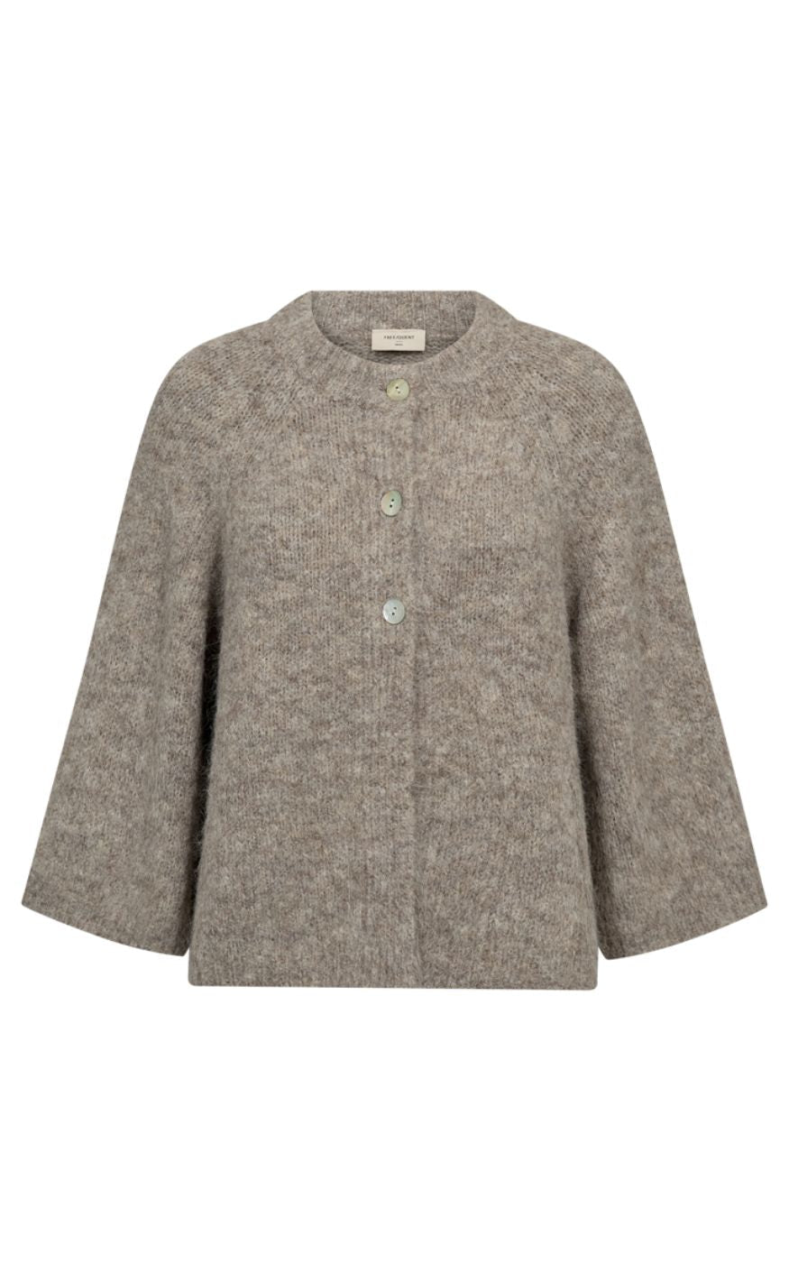 Freequent Cardigan - Grslulu - Desert Taupe Melange
