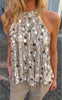Say INA Copenhagen Topp - Ava - Silver Sequin