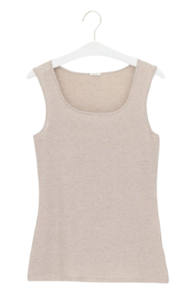 Oroblu Topp - Perfect Line Cashmere Tank Topp - Beige