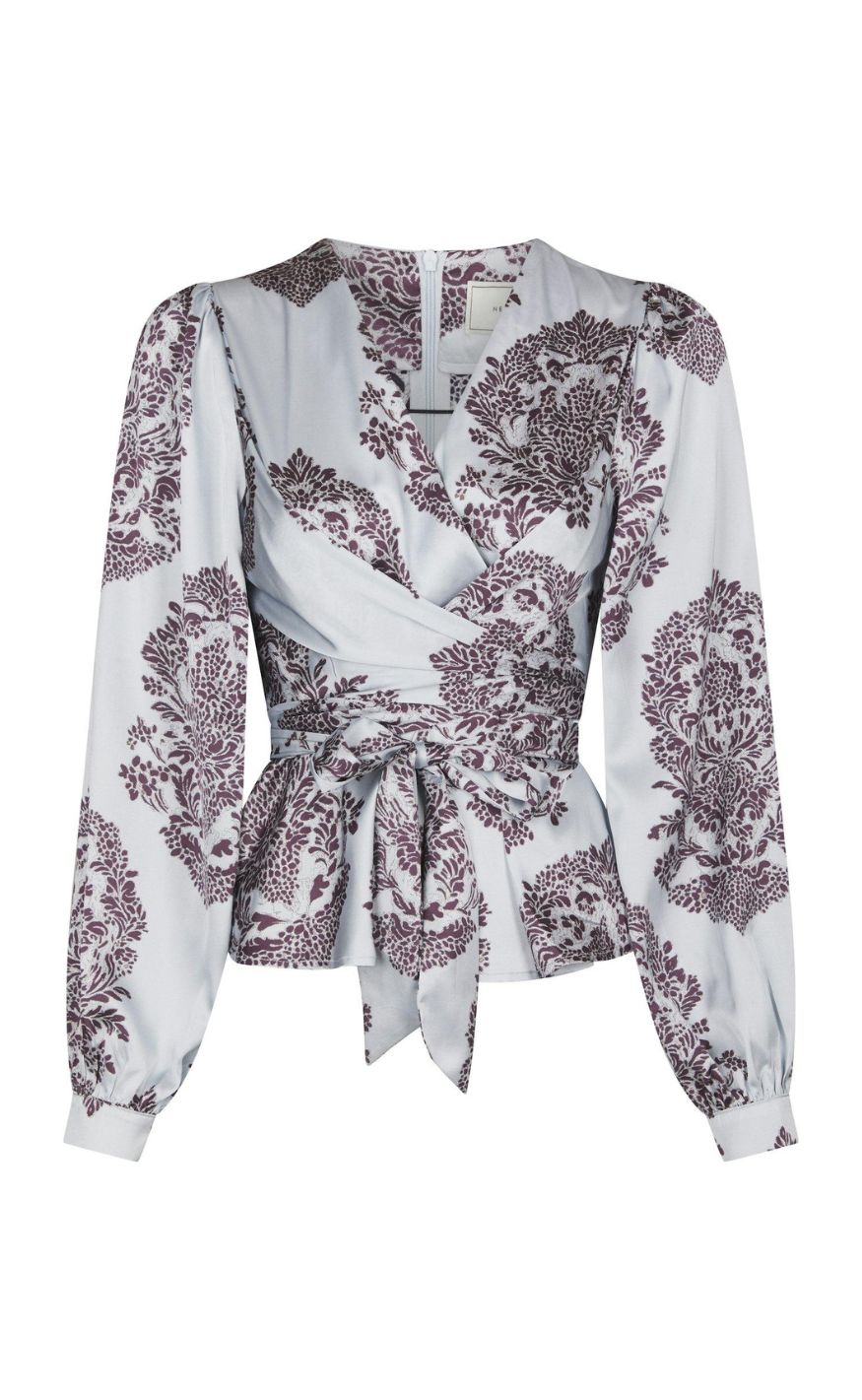 Neo Noir Bluse - Rista Deco Drop - Light Blue
