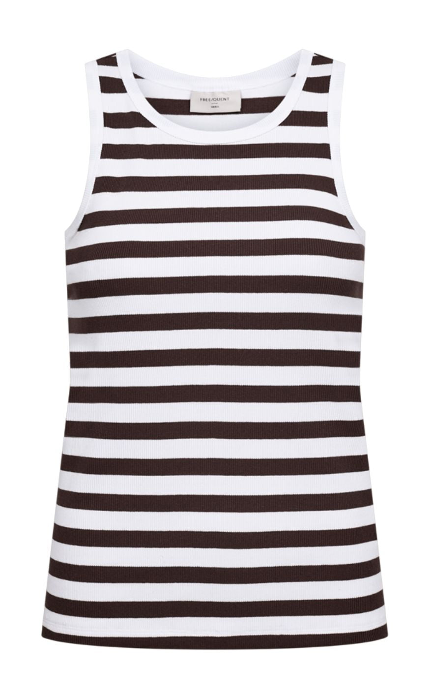 Freequent Topp - Effy - Brilliant White w. Coffee Bean