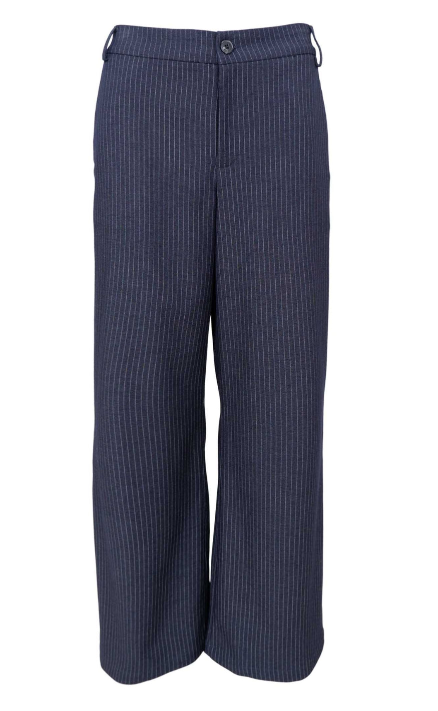 Black Colour Bukser - Moore - Navy Stripe