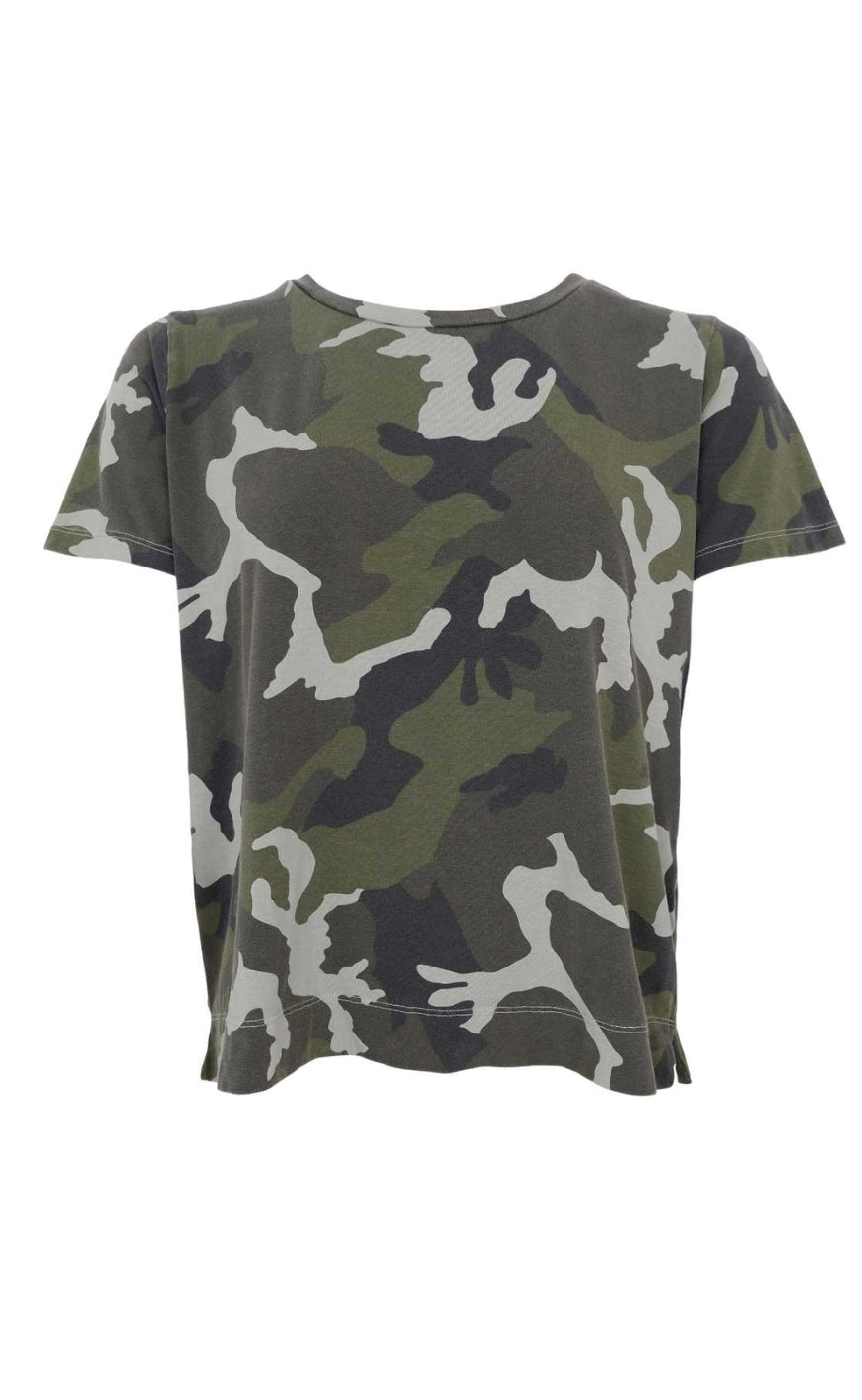 Black Colour T-shirt - Zelda - Army Camouflage
