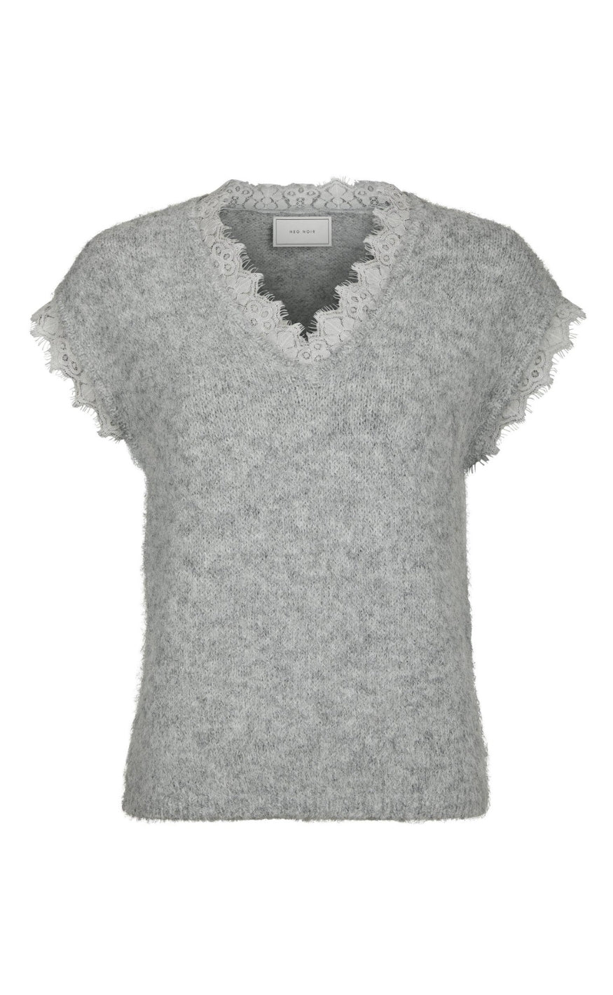 Neo Noir Vest - Vivane Lace - Grey Melange