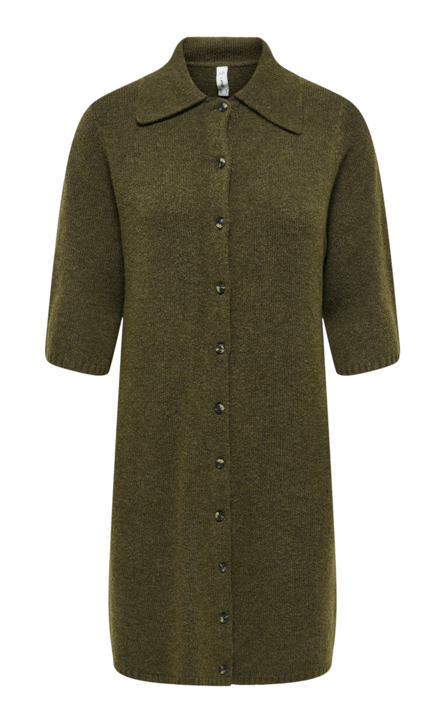 ONLY Kjole - Lalivia - Beech Dtm Button/Melange