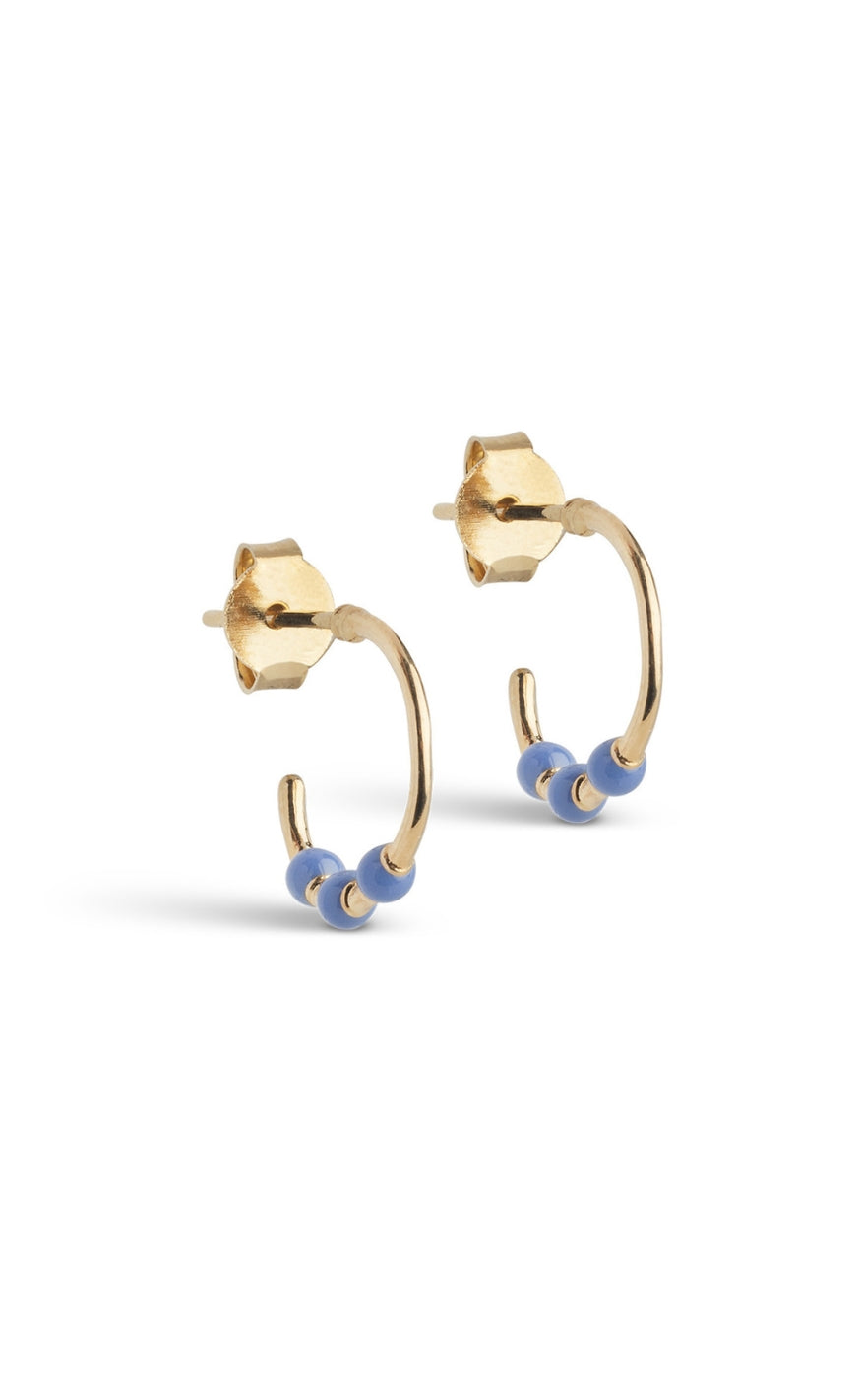 ENAMEL Copenhagen Øreringer - Lola Small Hoops - Cornflower