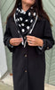 Say INA Copenhagen Skjerf - Sydney Dotted - Black W. White Dots