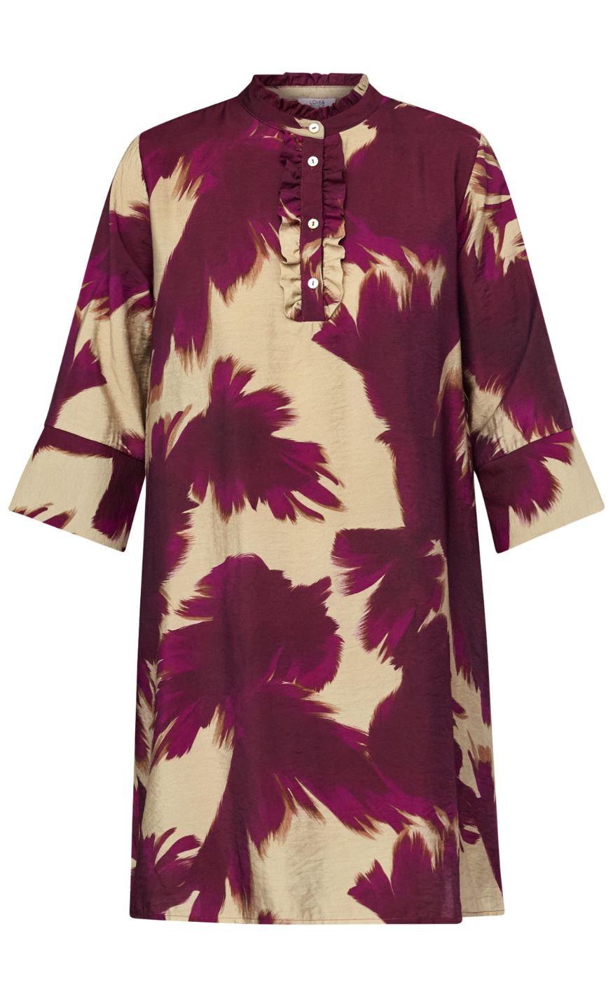 Love & Divine Kjole - Love622-24 - Bordeaux Leaf