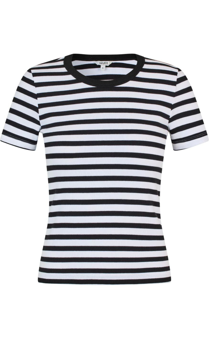 MbyM T-shirt - Otis-M - White Black Stripe