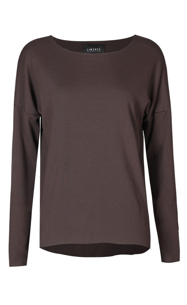 Liberte Topp - Alma Fleece - Dark Chocolate