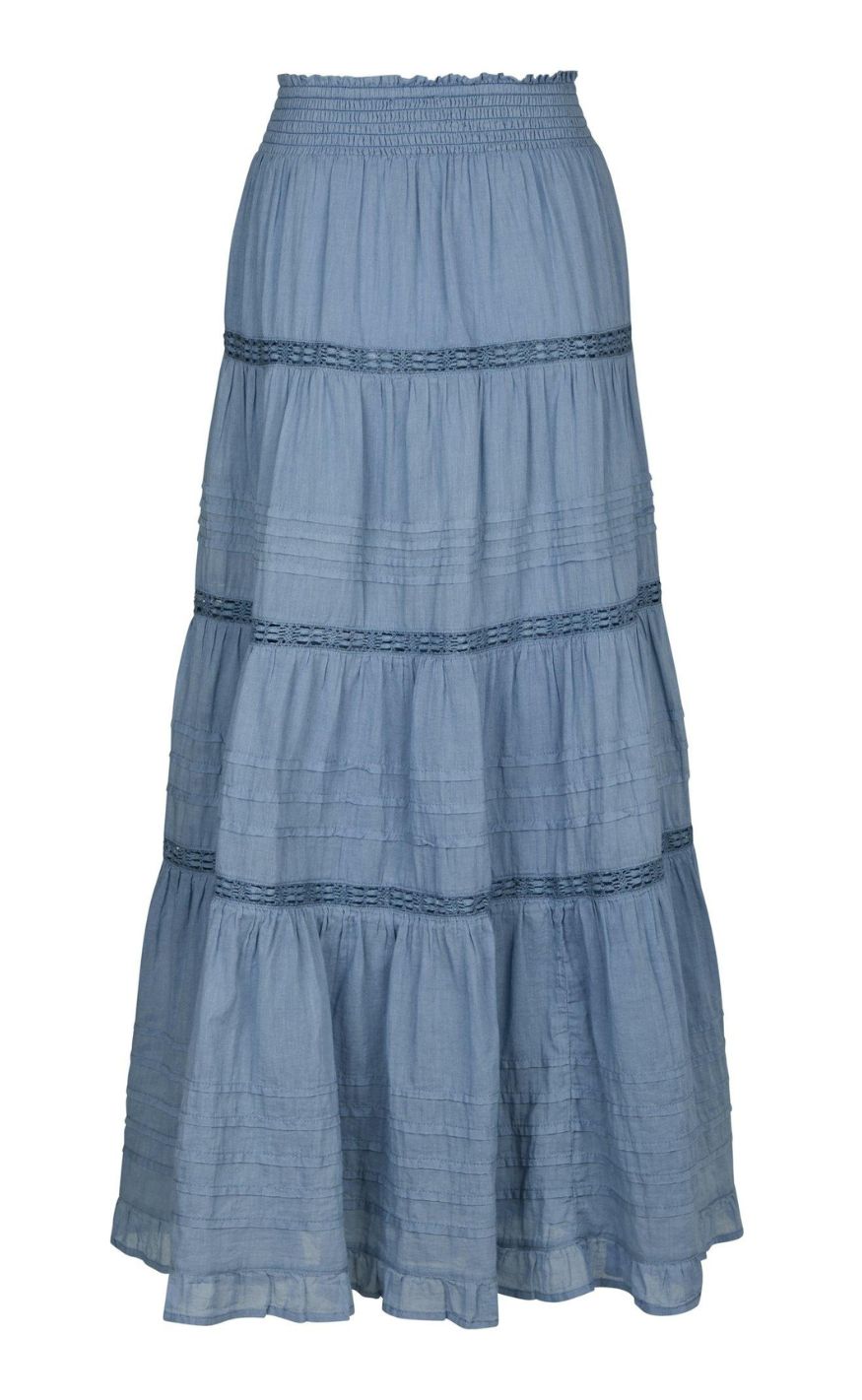 Neo Noir Skjørt - Felicia S Voile - Smoke Blue