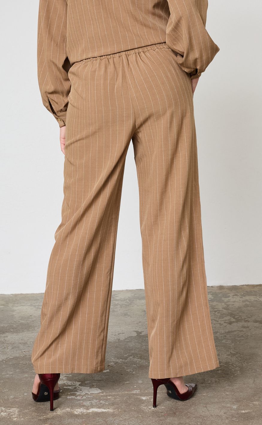 Sisters Point Bukser - VERINA-PA6 - Hazelnut Pinstripe