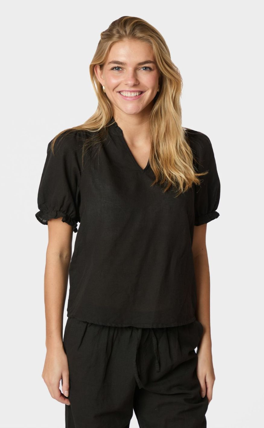Neo Noir Bluse - Odesa Linen - Black