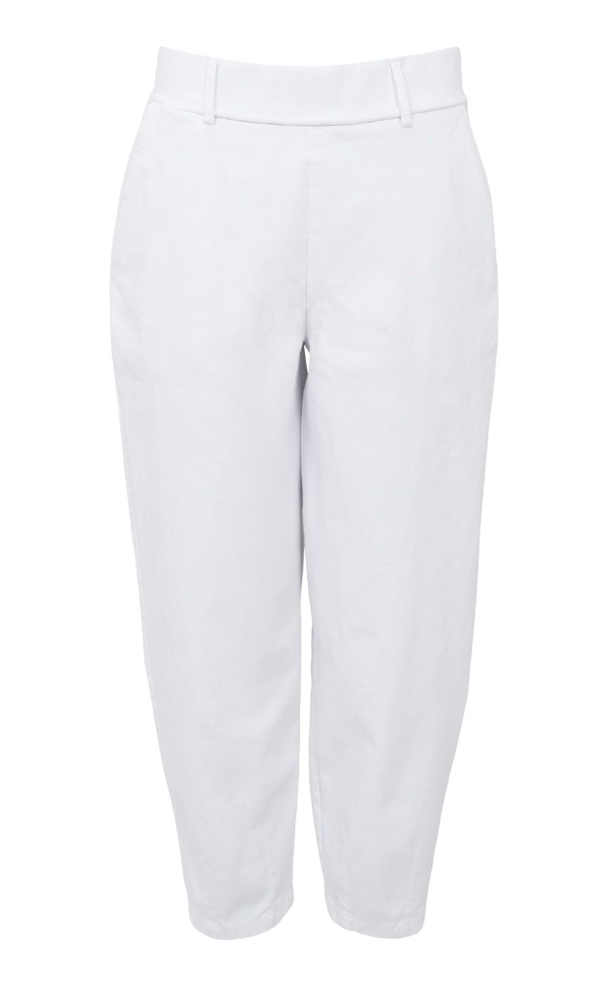 Black Colour Bukser - Denice Denim Barrel - White