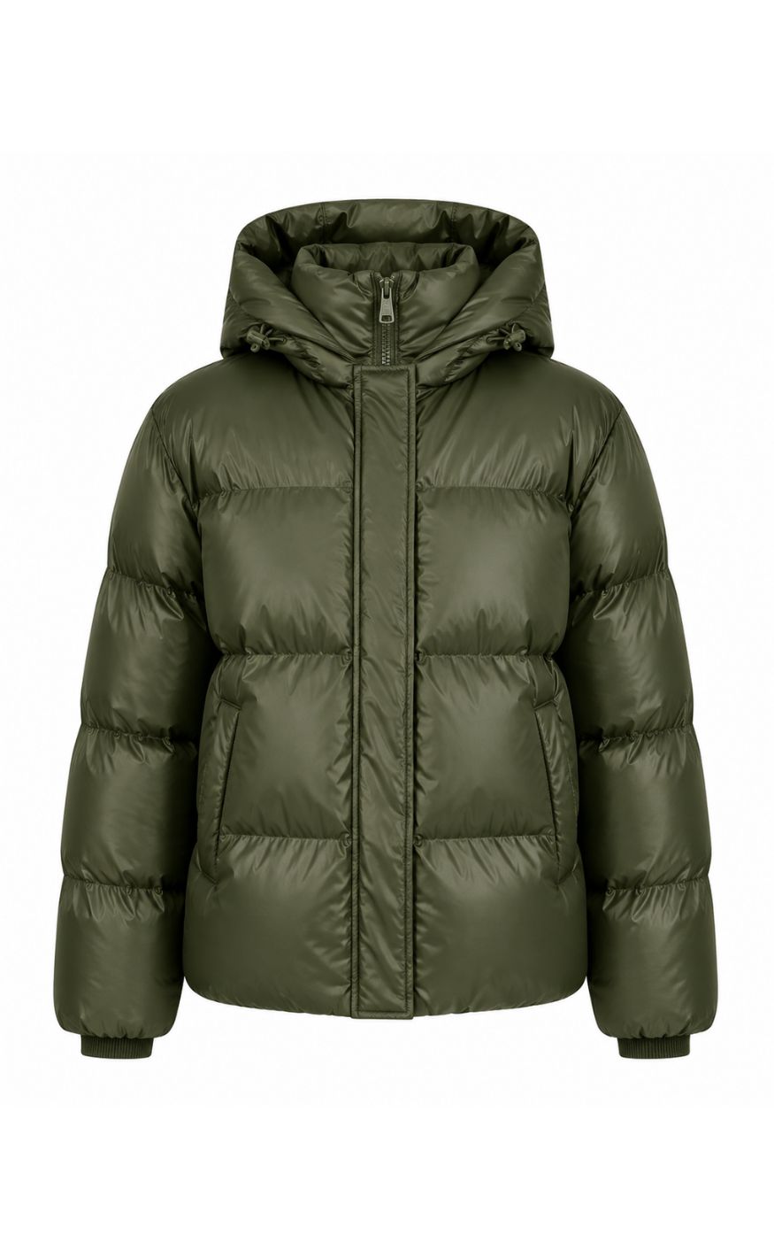 Say INA Copenhagen Jakke - Ella Puffer - Shiny Olive Green