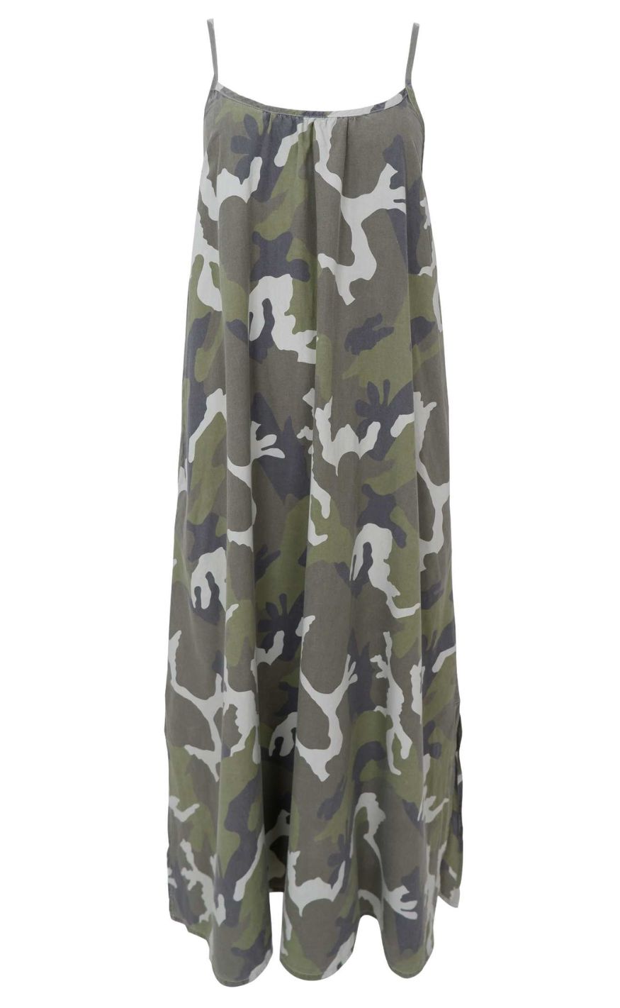 Black Colour Kjole - Minna Strap - Camouflage