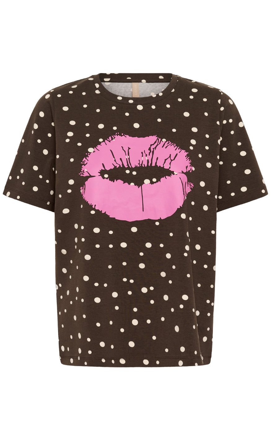 Culture T-shirt - Nanni Gith - Brown/Whitecap Dot