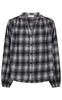 Freequent Bluse - Mimmy - Black w. Star Off-white