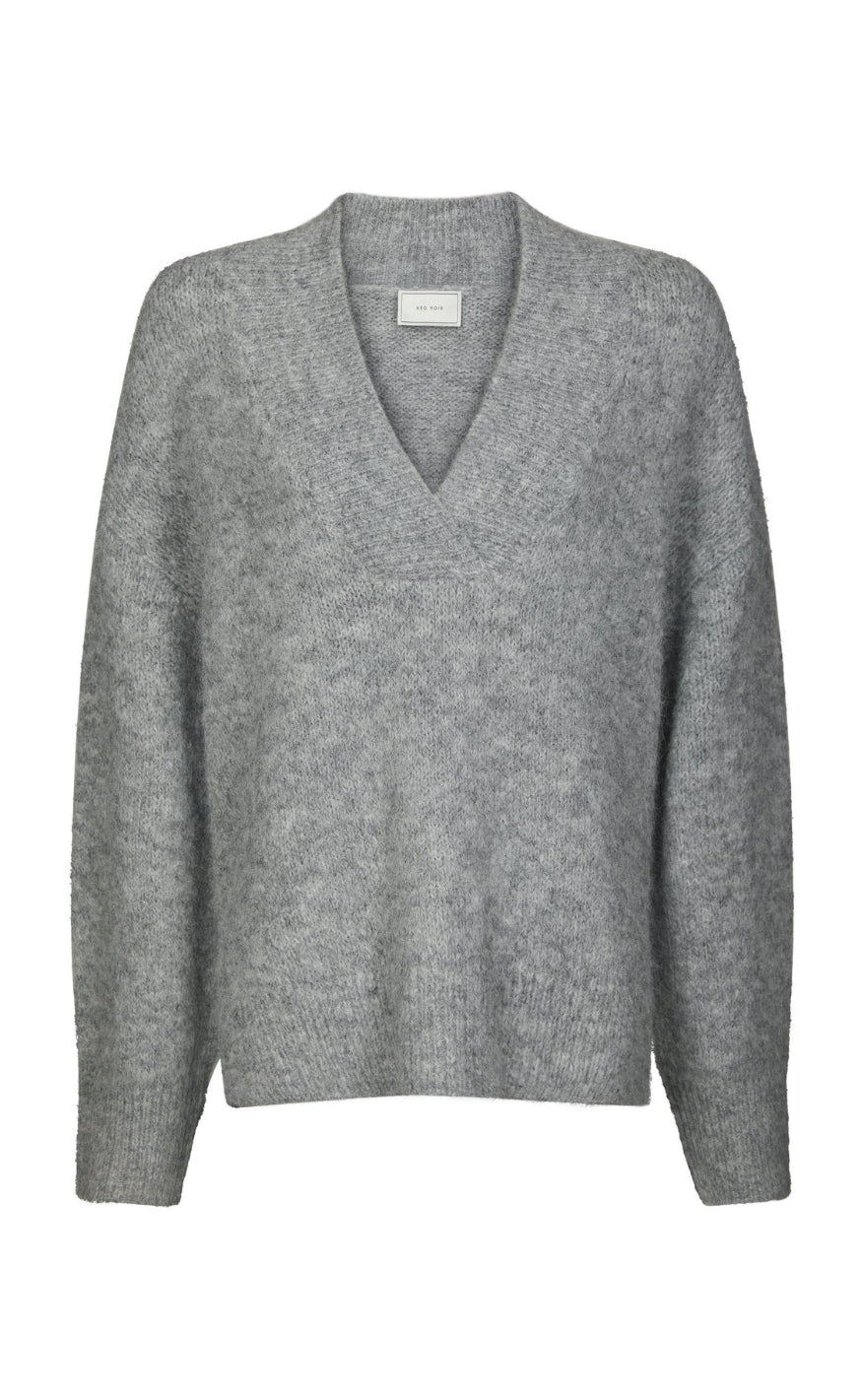 Neo Noir Genser - Melli Fluffy - Grey melange