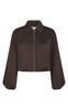 Neo Noir Jakke - Denielle Heavy Sateen - Dark Brown