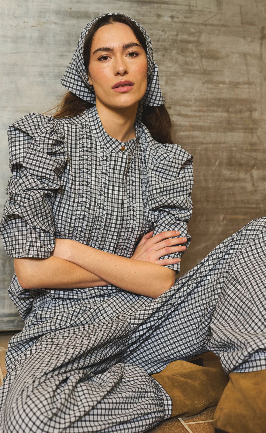 Gossia Bluse - Annsofi Lullu - Black Checks