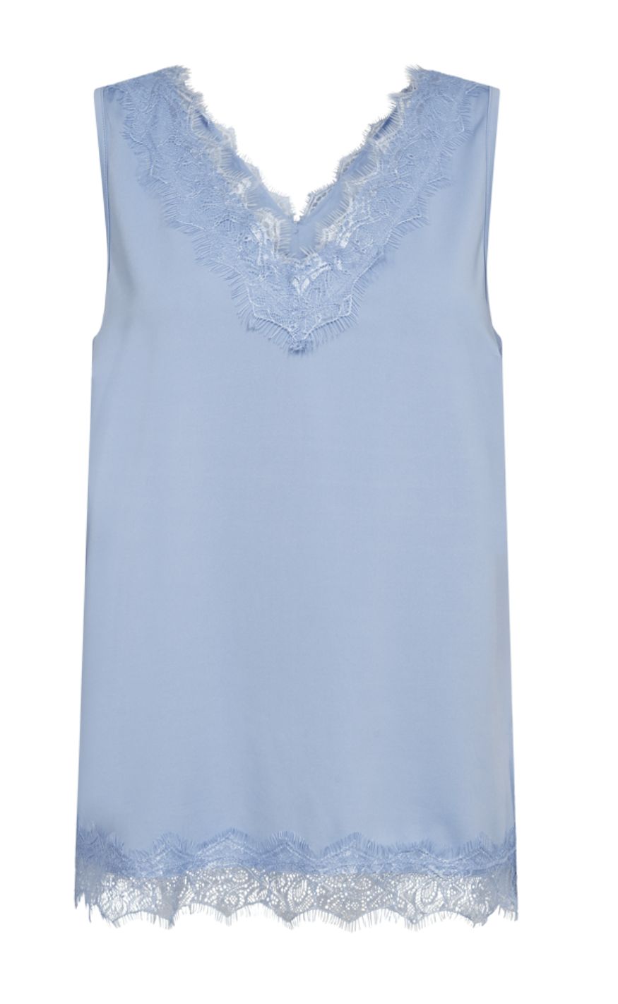 Freequent Topp - Bicco - Chambray Blue
