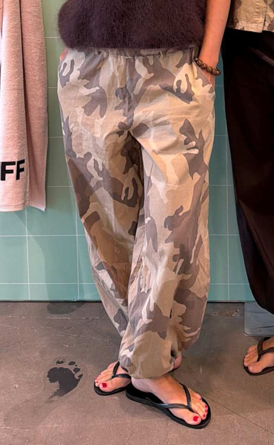 Black Colour Bukser - Ally Balloon - Brown Camouflage