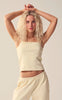 Maanesten Topp - Megan Pointelle - Butter Yellow