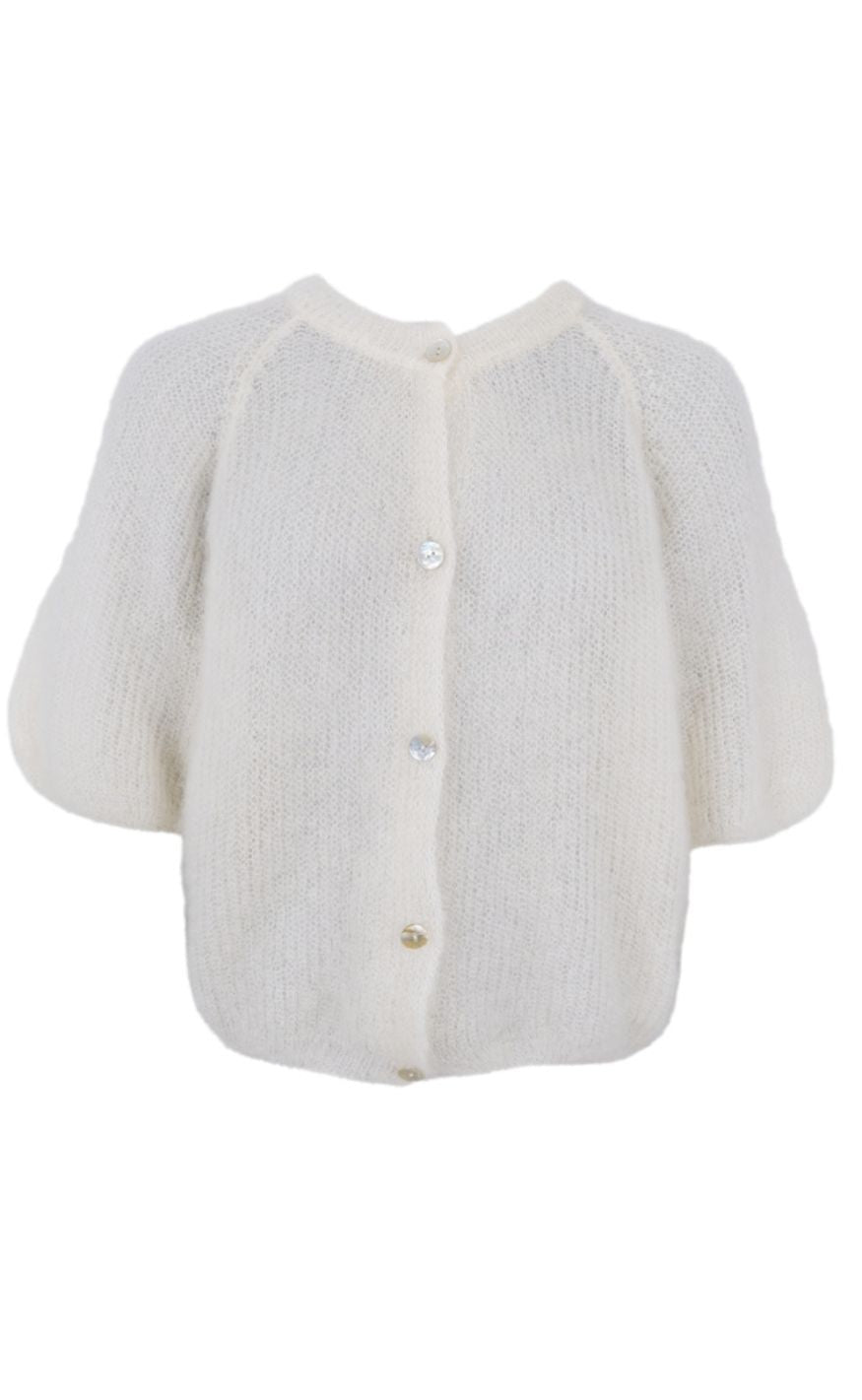 Black Colour Cardigan - Bjoerk Patent - Off White